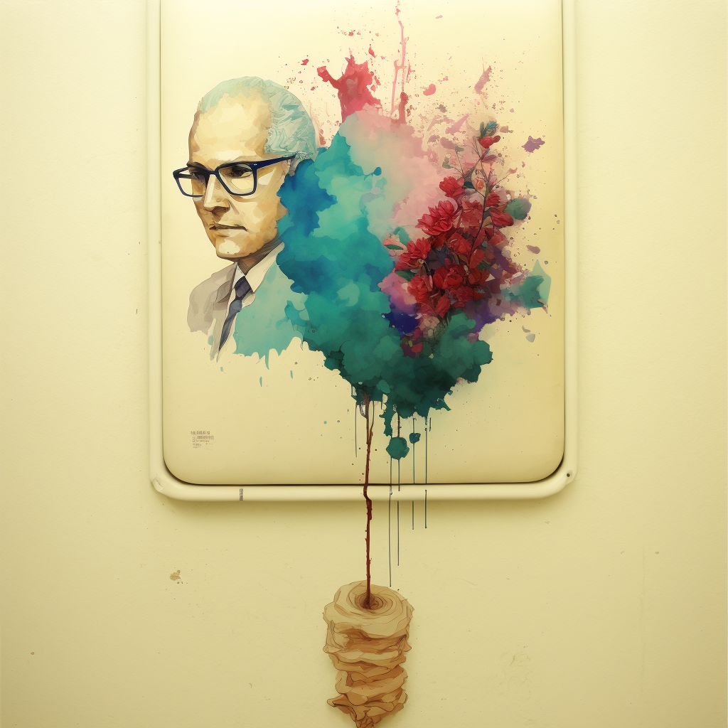 Bild von Honecker, Wasserfarbe