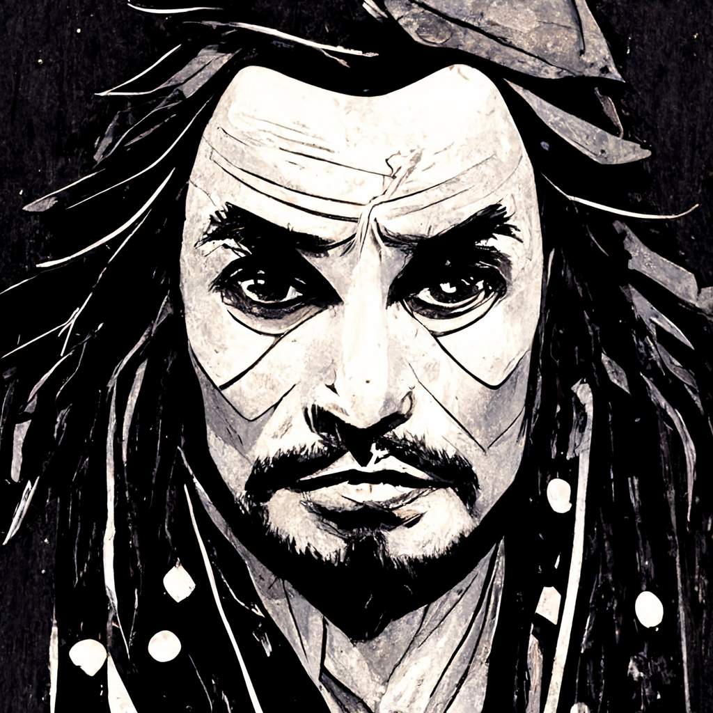 Jack Sparrow aus Fluch der Karibik als Comic-Figur