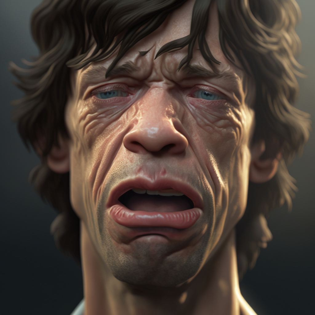 Mick Jagger weint, Cartoon
